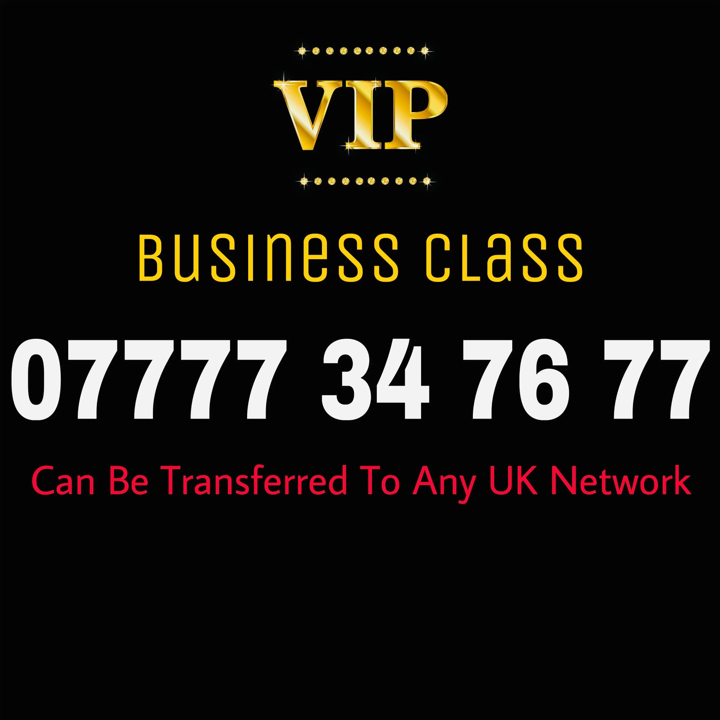 GOLD EASY VIP MEMORABLE MOBILE PHONE NUMBER DIAMOND PLATINUM SIM CARD 777777