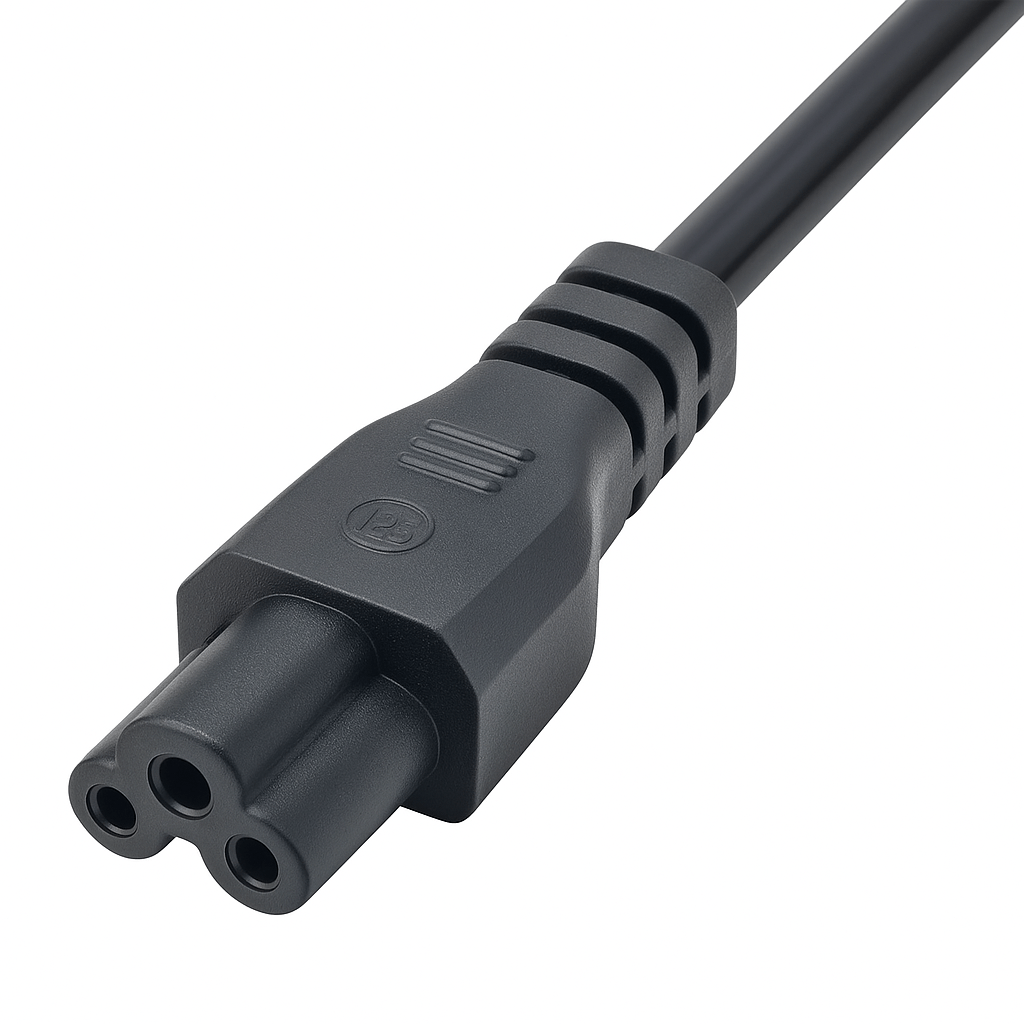 Cloverleaf 3-Pin Power Cable – Secure Fit for Computers And Electronics