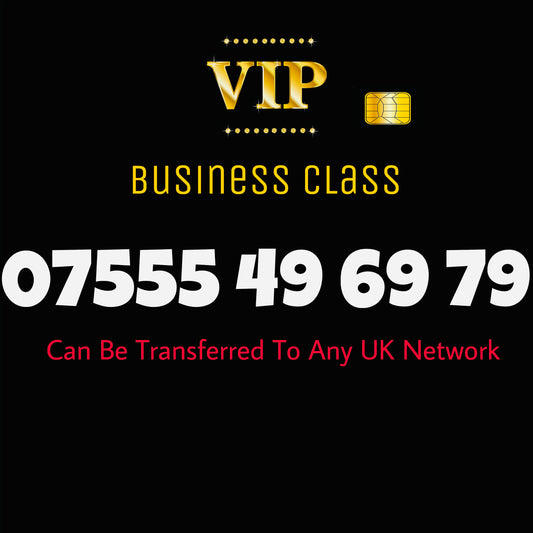VIP UK Mobile Number – Premium, Easy-to-Remember, Golden Mobile Number 07555 49 69 79