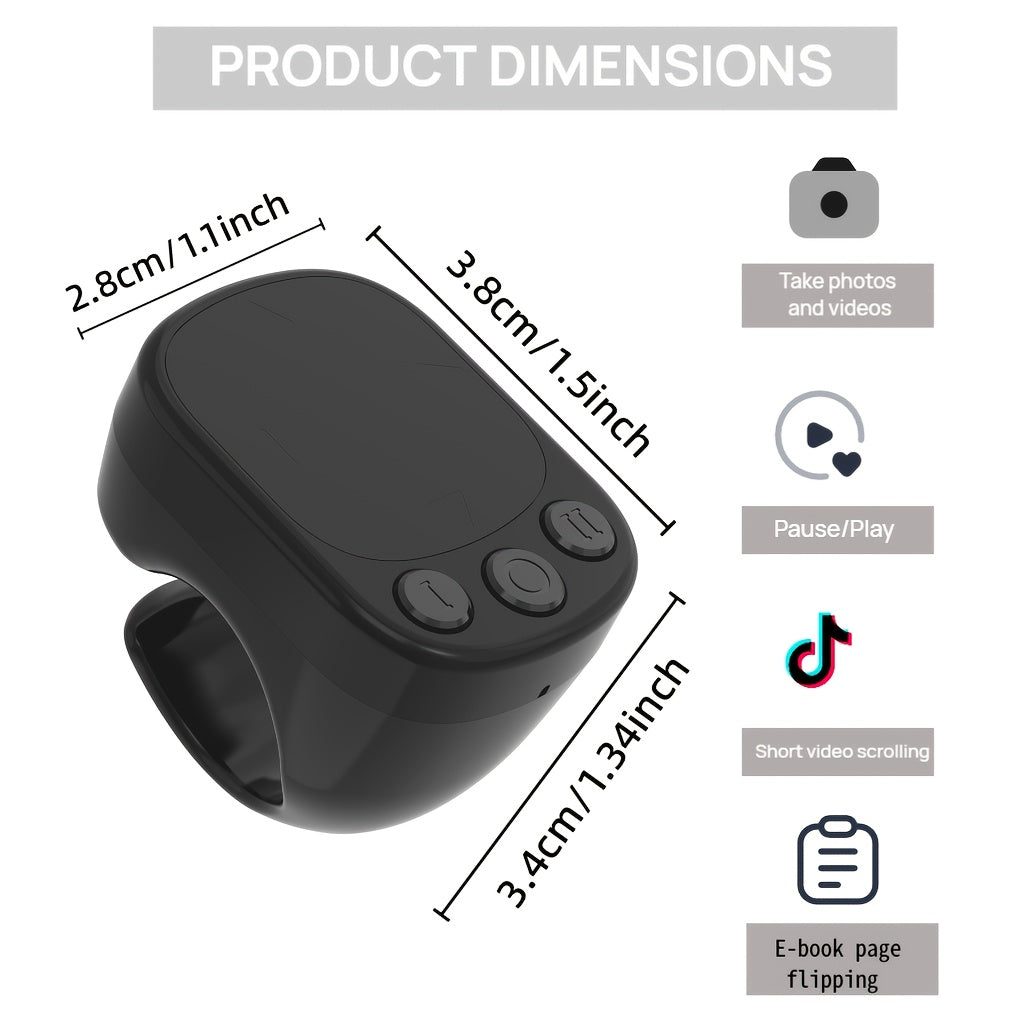 New mobile touch screen remote control, multifunctional short video scrollbar, ring shaped touch screen e-book page flipping device, supports mobile shutter controller, wireless mobile phone and tablet mouse