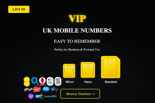 PREMIUM UK MOBILE NUMBER – EASY-TO-REMEMBER & PERFECT FOR BUSINESS OR PERSONAL USE LIST 9
