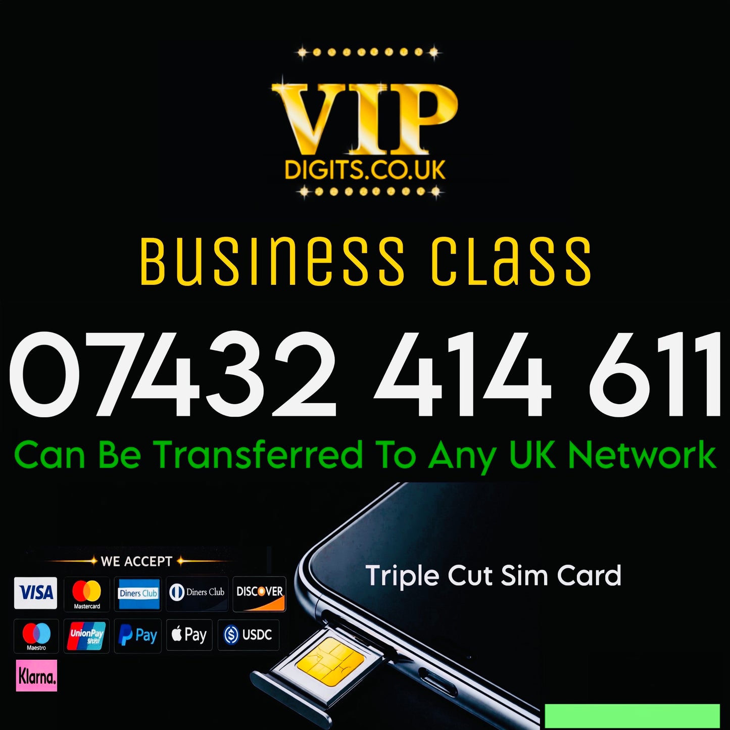 VIP Mobile Number 07432 414 611 – Ferrari-Inspired Premium & Memorable Digits
