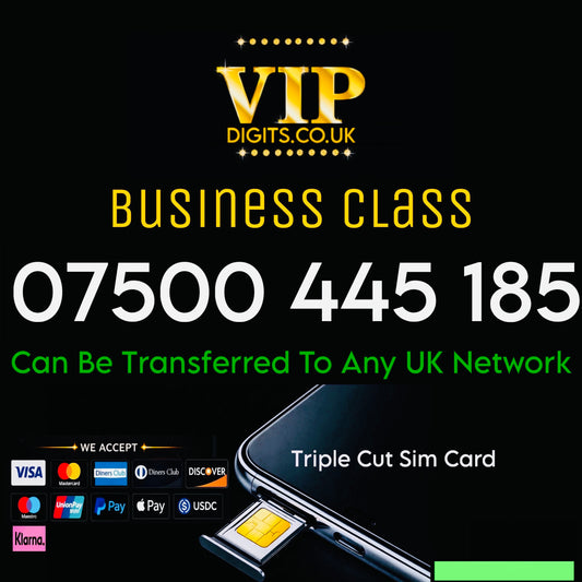 💎 Exclusive Number 07500 445 185 – Easy-to-Remember VIP SIM Lucky 5