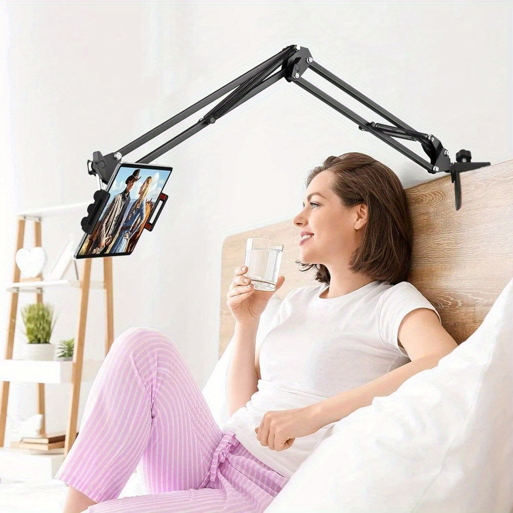 Cell Phone Holder Phone Holder Stand for Bed Desk 360° Flexible Adjustable Long Arm Clamp Bracket Mount Stand for iPad Phone (4.72''-7.09'')