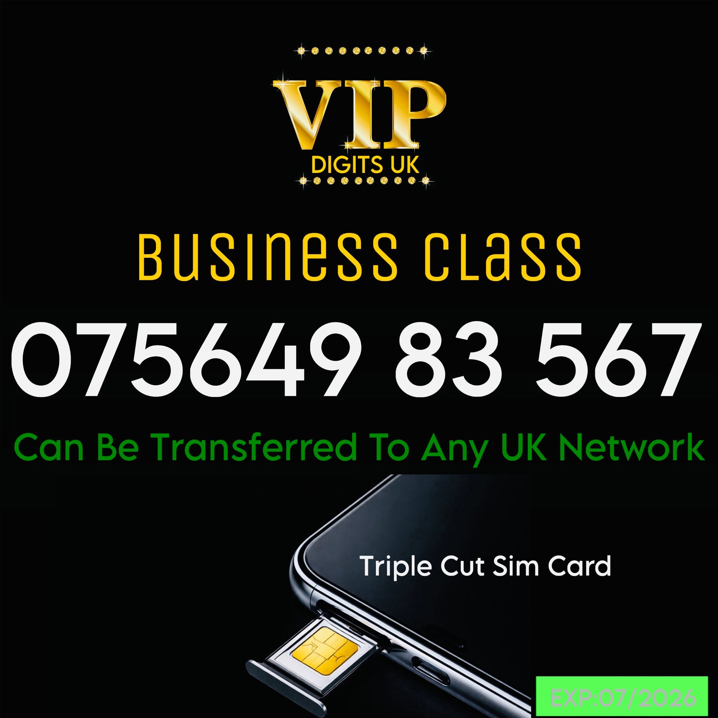 Gold Mobile Number | Buy Mobile Number | Easy to Remember | Easy Vip Mobile Sim Card | 075649 83 567