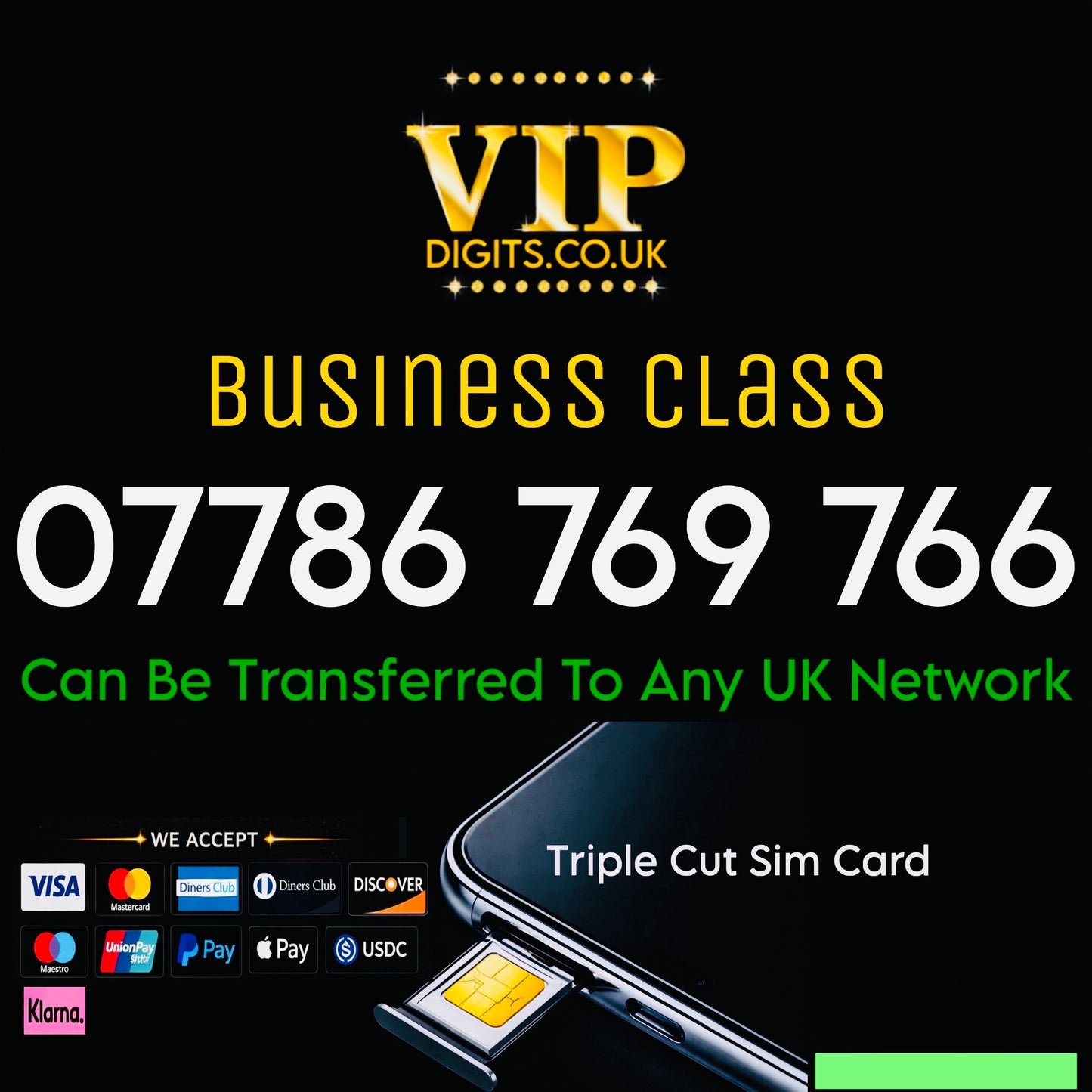 786 SIM CARD GOLD DIAMOND VIP PREMIUM EASY MEMORABLE MOBILE PHONE NUMBER SIM CARD 07786 769 766