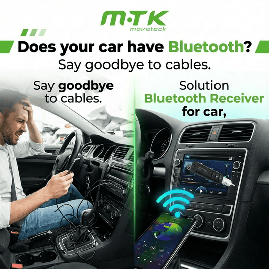 Portable Bluetooth Audio Adapter MTK 3.5mm Connector, Wireless Music Receiver for Vehicle Audio, Wired Headphones & Smartphones