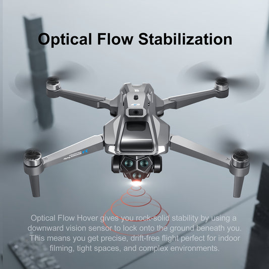 [1080P] 4.5 Inches Screen Remote Control Drone, 1080P Dual Cameras RC Quadcopter, LCD RC Screen with Camera And Folding Capabilities, Brushless Motor, 360° Obstacle Avoidance, Optical Flow Hovering, Altitude Hold, 3D Flips, One Key Take Off/Landing, 2