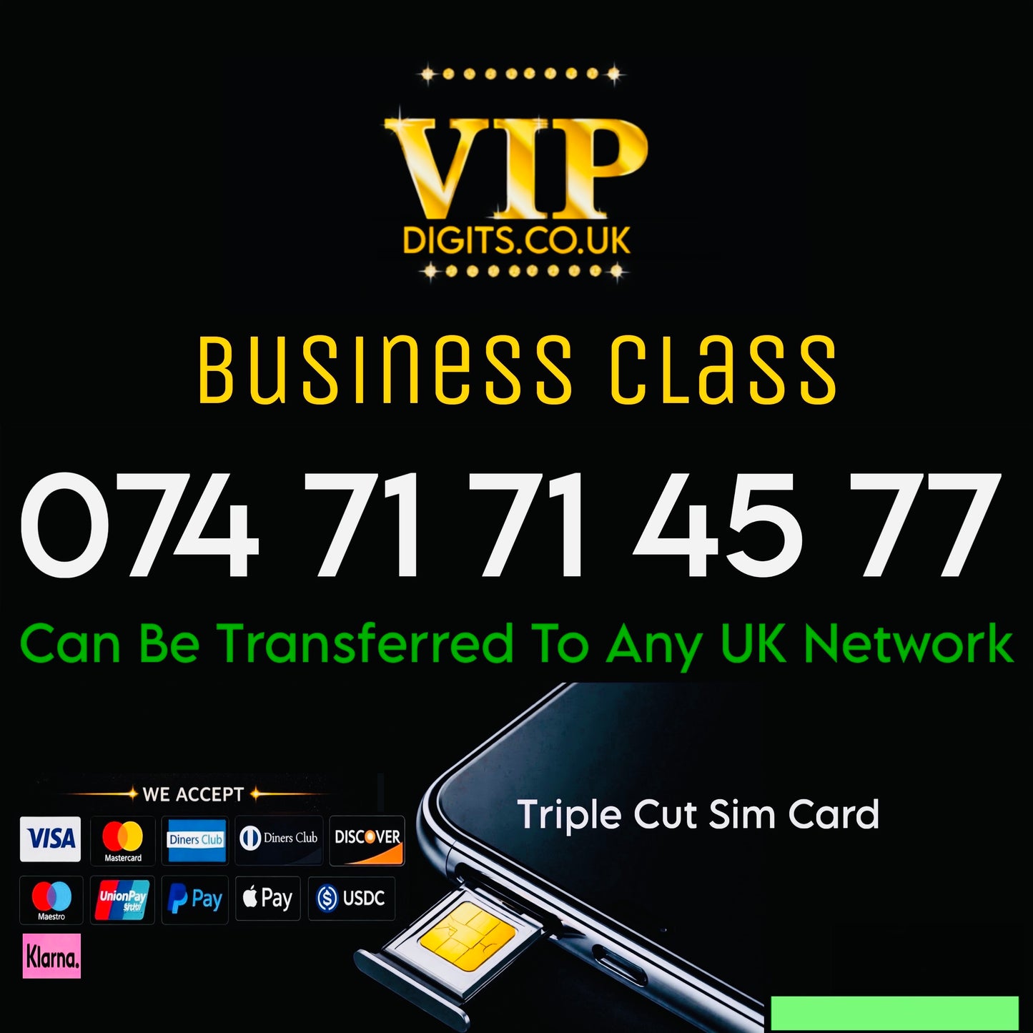 Lucky 7 Premium Mobile Numbers – VIP & Special Fancy Numbers Gold | 07471714577
