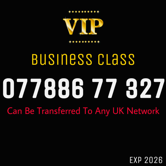 BUSINESS VIP GOLD SIM EASY MEMORABLE MOBILE PHONE NUMBER DIAMOND PLATINUM 077886 77 327