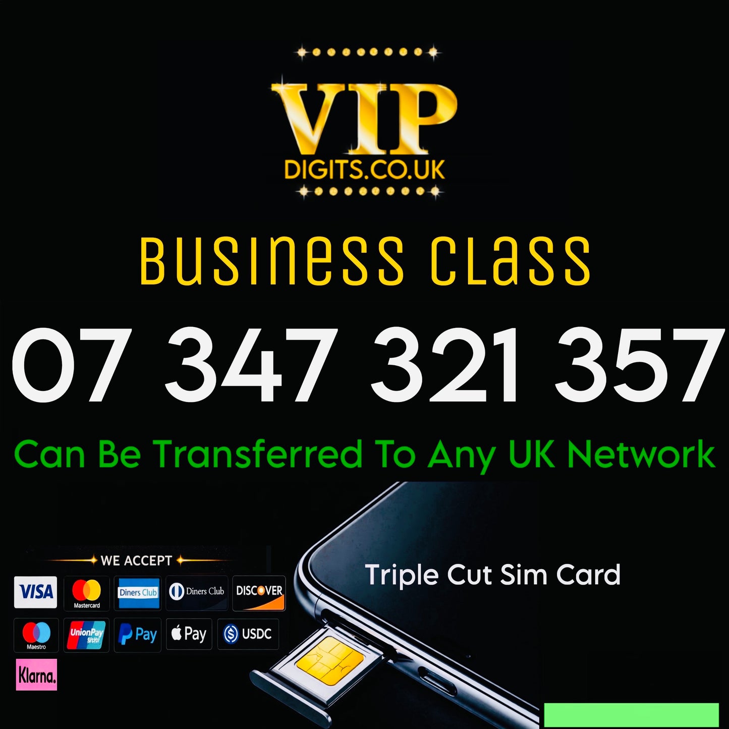 Lucky 3 Premium Mobile Numbers – VIP & Special Fancy Numbers Gold | 07347321357