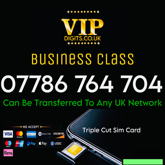 VIP Mobile Number 786 – Easy to Remember Gold SIM | Diamond Platinum 07786764704
