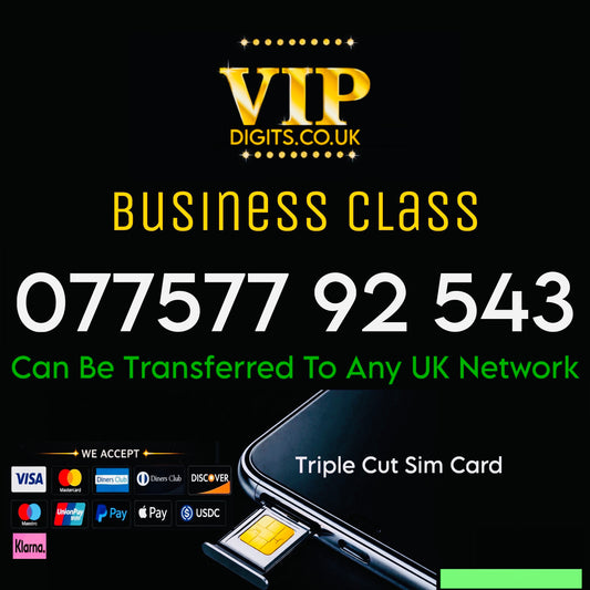 Premium Mobile Numbers – VIP & Special Fancy Numbers Gold | 077577 92 543