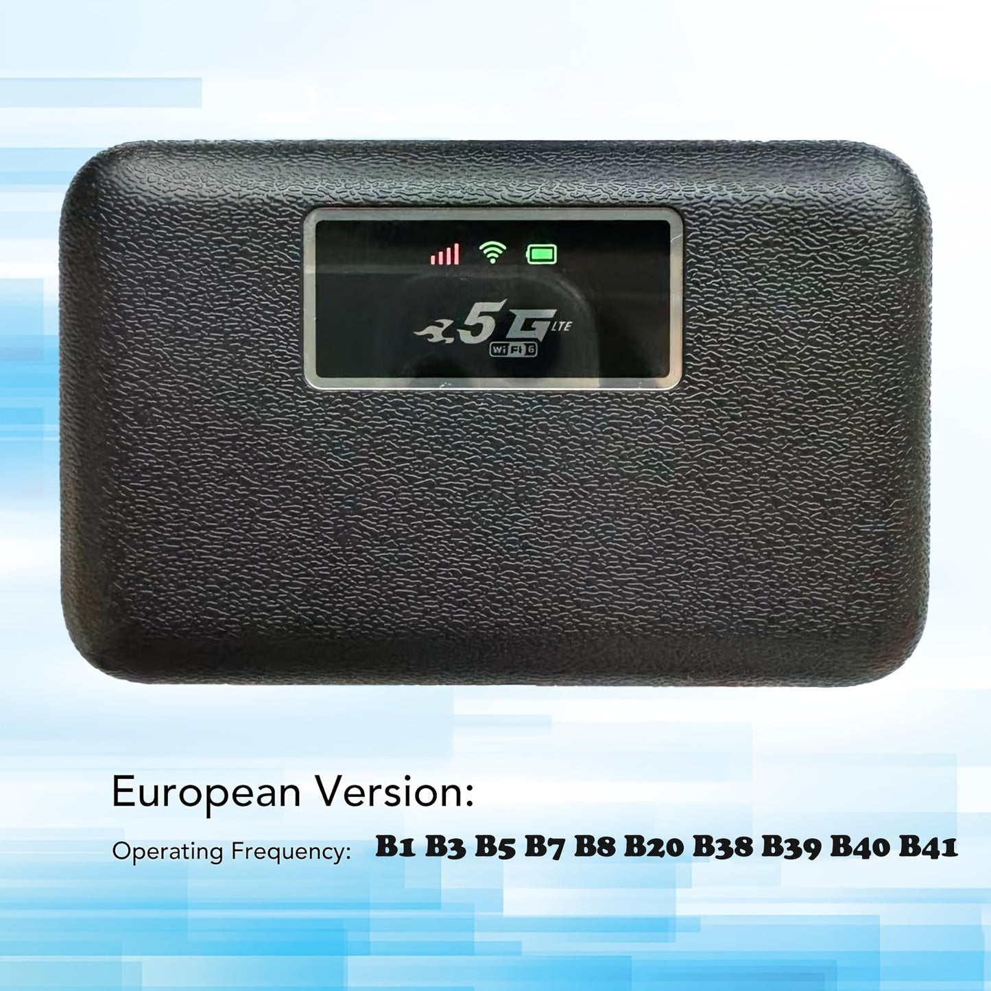 1pc Portable 4G/5G LTE Wi-Fi 6 Modem: 300 Mbps Speed, 2000mAh Battery, Wi-Fi 6 Technology Compatible with the Following Bands: B1 B3 B5 B7 B8 B20 B38 B39 B40 B41, Ideal for Home/Office/Trip/Hotel/On-the-Go, Ideal Holiday Gift for Halloween, Christmas