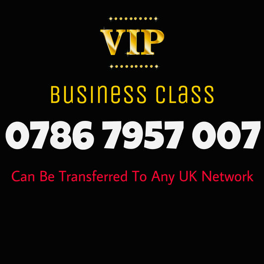 GOLD DIAMOND VIP PREMIUM EASY MEMORABLE MOBILE PHONE NUMBER SIM CARD 0786 7957 007