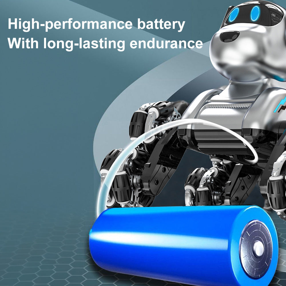 Robot Dog RC Stunt Car Toys - Interactive Remote Eight-wheel Stunts,2.4GHz Remote Control Robot Pet, Function Interactive Smart Robotic Toy for Boy,Girl, Birthday Gift