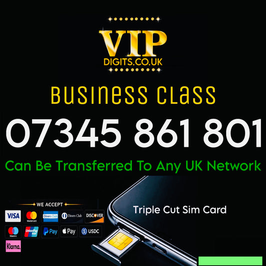 Fancy VIP Mobile Number – Easy to Remember Gold SIM | 07345 861 801