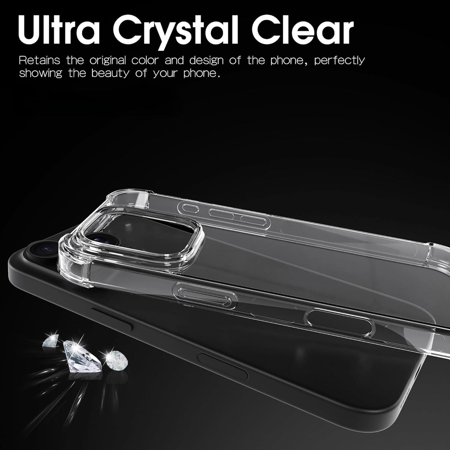 Case For iPhone 17 Pro Max 16 Pro Max Plus 15 14 13 11 12 7 8 17 Air Clear Shockproof Phone Cover
