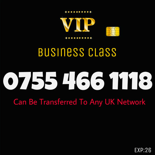 SIM CARD GOLD  BUSINESS/PERSONAL VIP EASY MEMORABLE MOBILE PHONE NUMBER 0 755 466 1118 DIAMOND PLATINUM