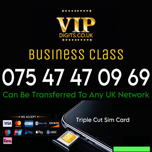 O2 VIP Mobile Numbers – Exclusive & Memorable UK SIM Cards 07547470969