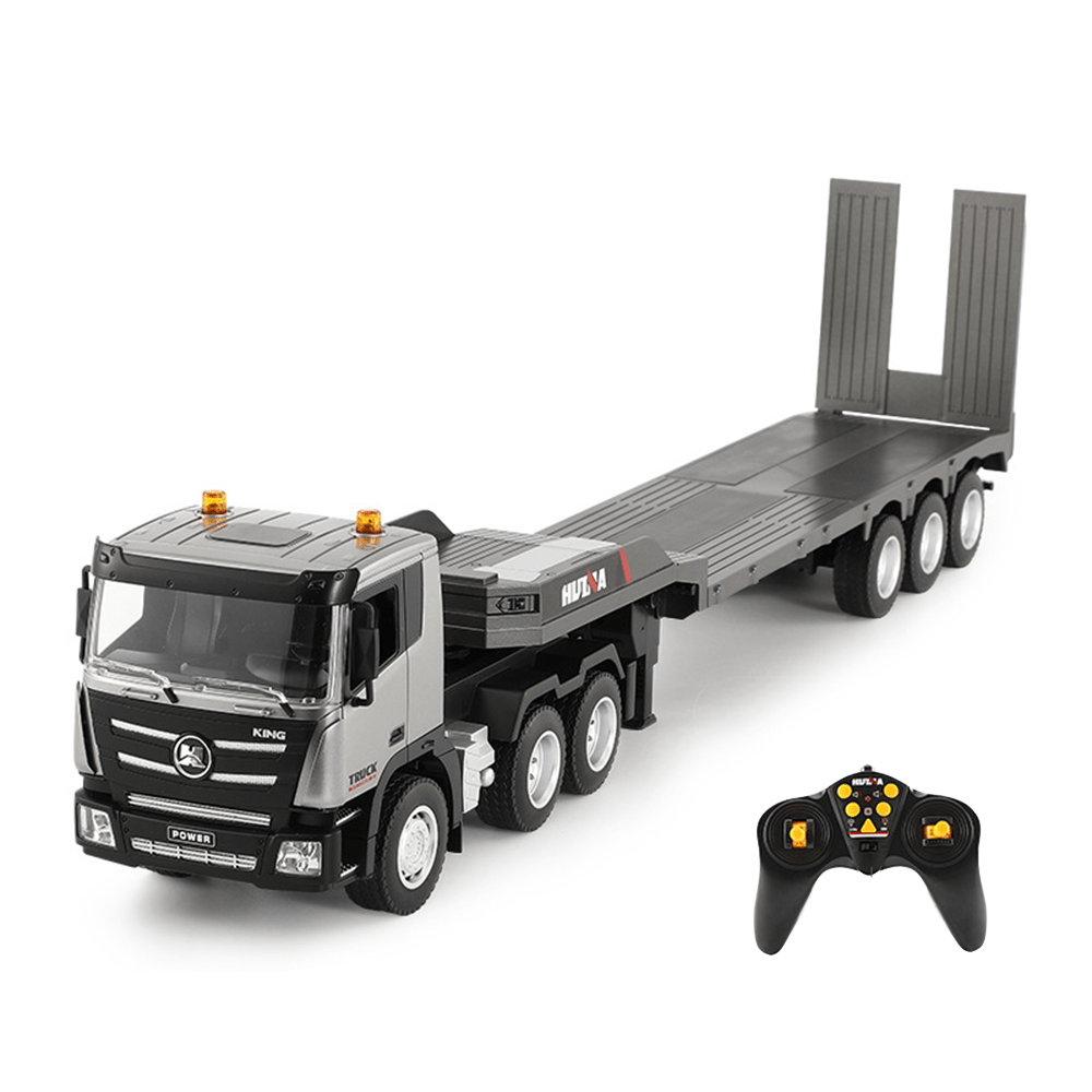 RC Semi Truck, Electric Remote Control Construction Truck Toy, 9-Channel Alloy Transport Vehicle, 1:24 Scale Dump Truck with Lights, Alloy Material, 2.4GHz Wireless, Toy Trucks, Kids Playtime, Realistic Design, Sturdy Construction, Trailer Model, Kids Gi