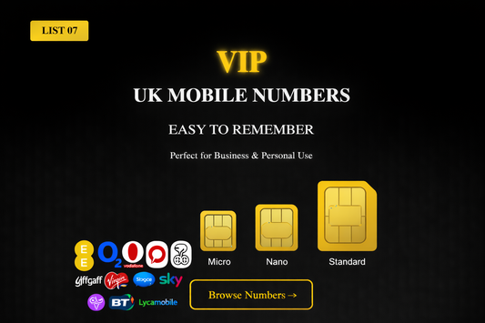 PREMIUM UK MOBILE NUMBER – EASY-TO-REMEMBER & PERFECT FOR BUSINESS OR PERSONAL USE LIST 7
