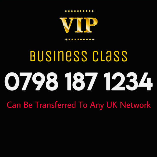 GOLD SIM CARD  BUSINESS/PERSONAL VIP EASY MEMORABLE MOBILE PHONE NUMBER 0798 187 1234 DIAMOND PLATINUM