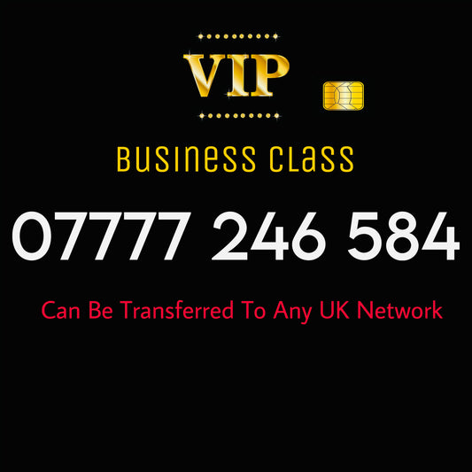 GOLD PERSONAL/BUSINESS SIM CARD VIP EASY MEMORABLE MOBILE PHONE NUMBER 07777 246