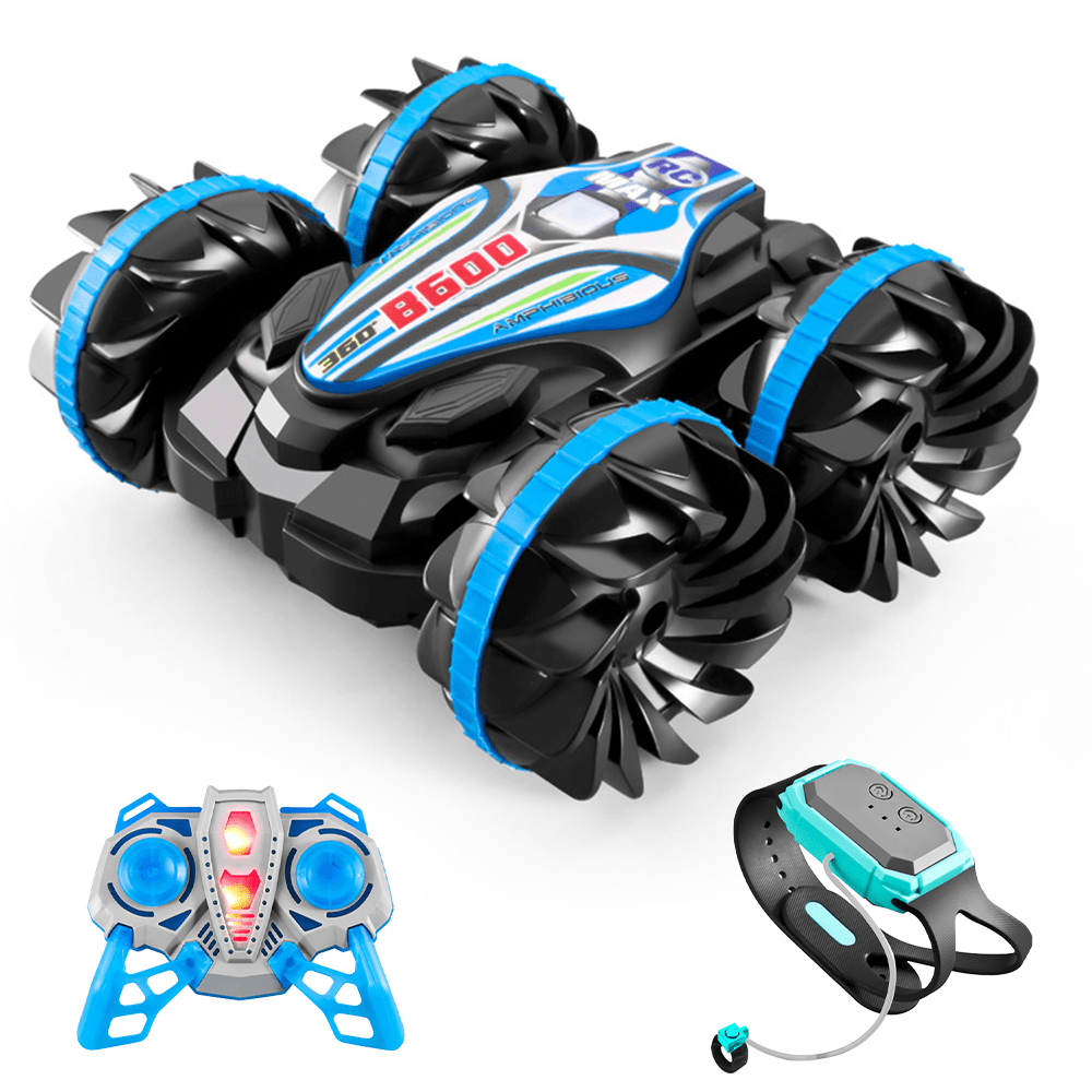 Remote Control Toy Car, Amphibious Stunt Off-Road Vehicle, Outdoor Toy, Can Float and Drive on Water, Dual Controller, Handle Remote and Wristband Remote, Supports Gesture Operation, 2025, New Year, Holiday Gift, Back-to-School Season Gift, Birthday Pres