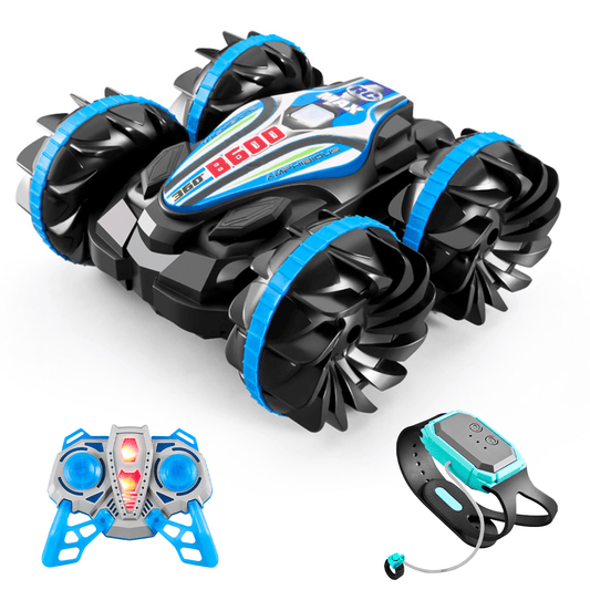 Remote Control Toy Car, Amphibious Stunt Off-Road Vehicle, Outdoor Toy, Can Float and Drive on Water, Dual Controller, Handle Remote and Wristband Remote, Supports Gesture Operation, 2025, New Year, Holiday Gift, Back-to-School Season Gift, Birthday Pres