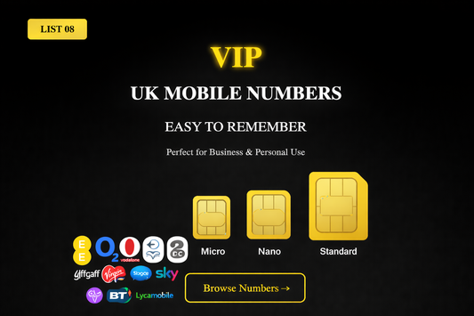 PREMIUM UK MOBILE NUMBER – EASY-TO-REMEMBER & PERFECT FOR BUSINESS OR PERSONAL USE LIST 8