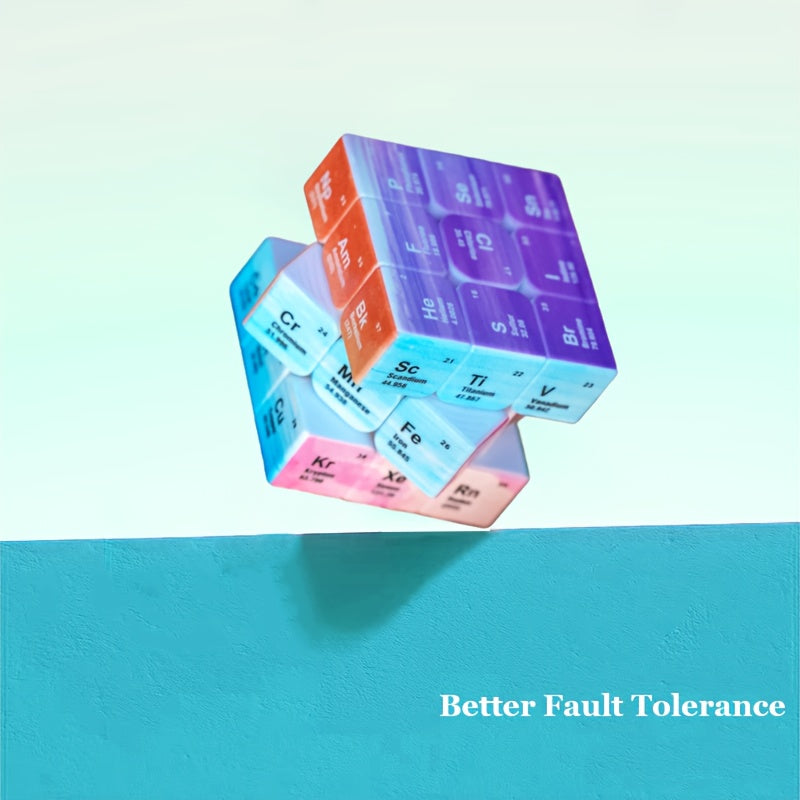 Beginner-Friendly 3x3 Chemistry Periodic Table Cube - Colorful, Durable ABS Resin Puzzle for Quick Learning & Problem-Solving Skills, Lightweight & Sticker-Free Educational Toy, Chemistry Learning Aid|Beginnerfriendly Toy|Lightweight Puzzle