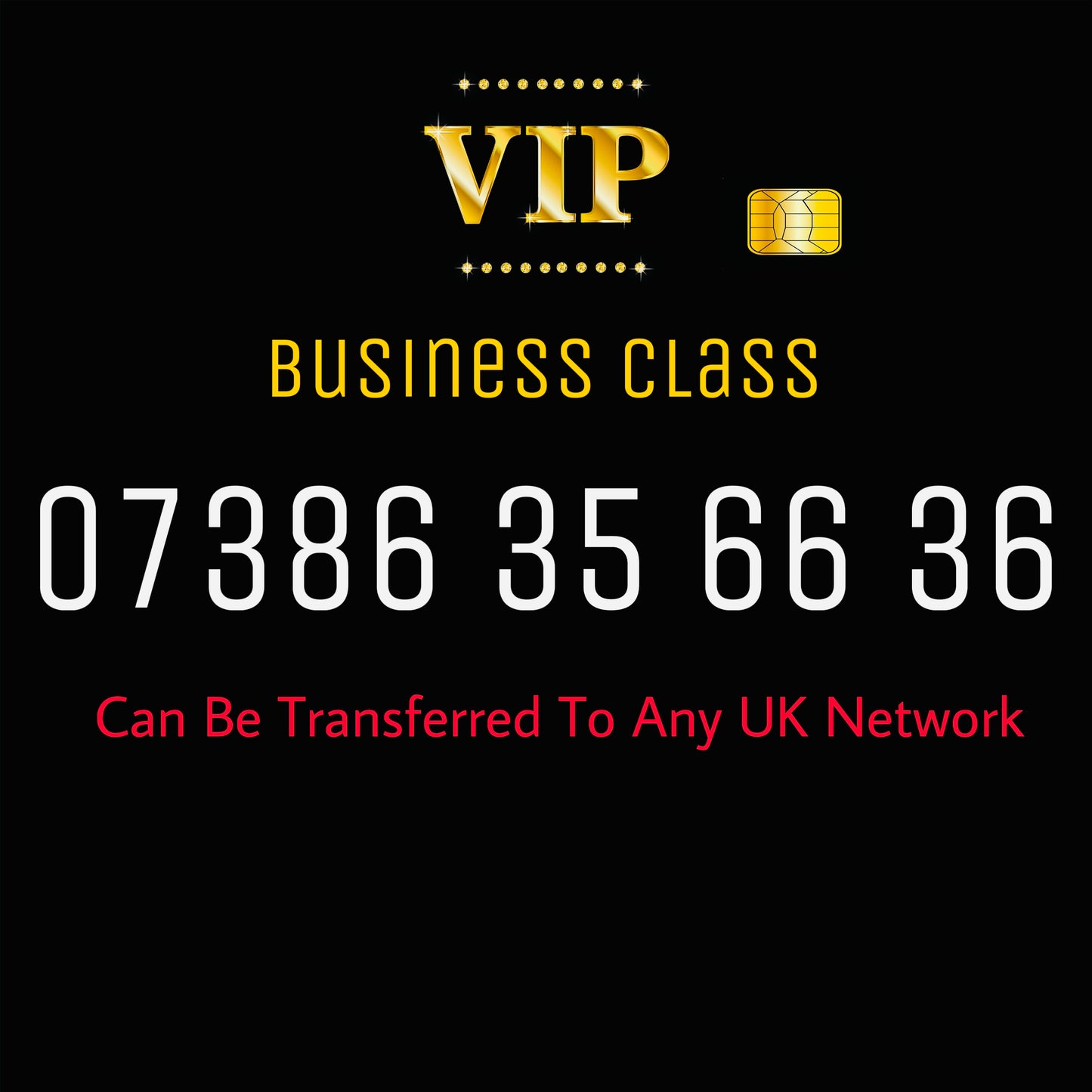 GOLD MOBILE PHONE SIM CARD EASY VIP MEMORABLE NUMBER DIAMOND PLATINUM 07386 35 66 36