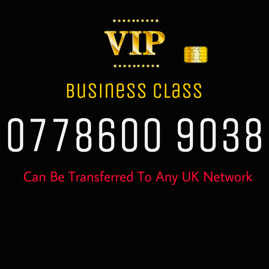 786 GOLD MOBILE PHONE SIM CARD EASY VIP MEMORABLE NUMBER DIAMOND PLATINUM 0778600 9038