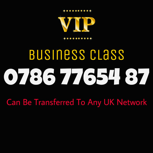 GOLD DIAMOND VIP PREMIUM EASY MEMORABLE MOBILE PHONE NUMBER SIM CARD 0786 77654 87
