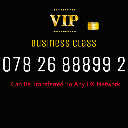 VIP GOLD MOBILE PHONE SIM CARD EASY VIP MEMORABLE NUMBER DIAMOND PLATINUM 07826 88899 2