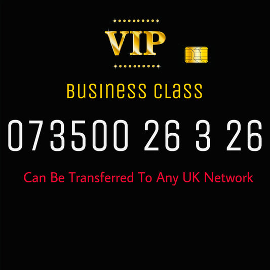 VIP GOLD MOBILE PHONE SIM CARD EASY VIP MEMORABLE NUMBER DIAMOND PLATINUM 073500 26 3 26