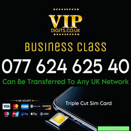 VIP Gold Mobile Number SIM Card UK – Easy-to-Remember Premium Phone Number 07762462540