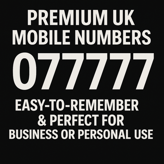 ULTRA-RARE 077777 Premium UK Numbers – VIP Status, Unmatched Memorability!