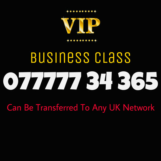 GOLD DIAMOND VIP PREMIUM EASY MEMORABLE MOBILE PHONE NUMBER SIM CARD 077777 34 365