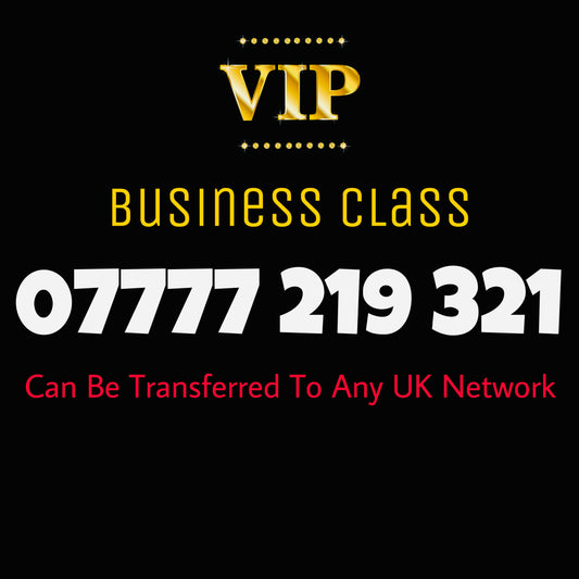 GOLD DIAMOND VIP PREMIUM EASY MEMORABLE MOBILE PHONE NUMBER SIM CARD 07777 219 321