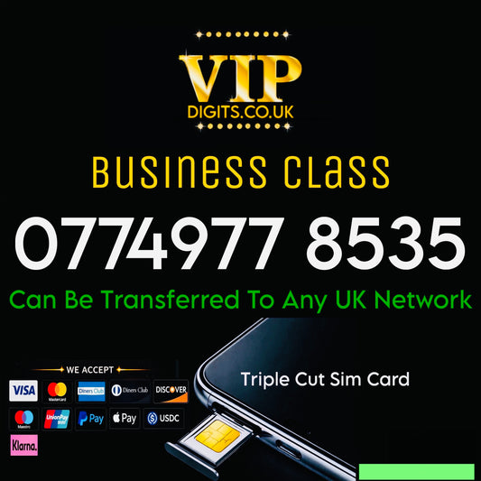Premium Mobile Numbers – VIP & Special Fancy Numbers Gold | 0774977 8535