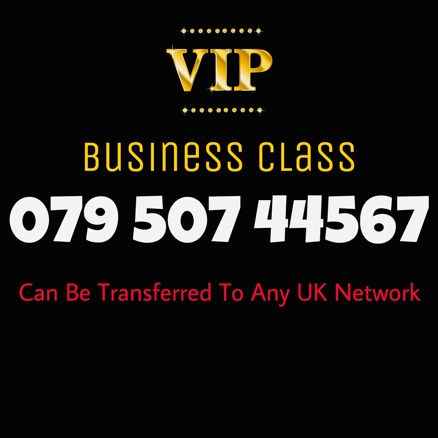 GOLD DIAMOND VIP PREMIUM EASY MEMORABLE MOBILE PHONE NUMBER SIM CARD 079 507 44567