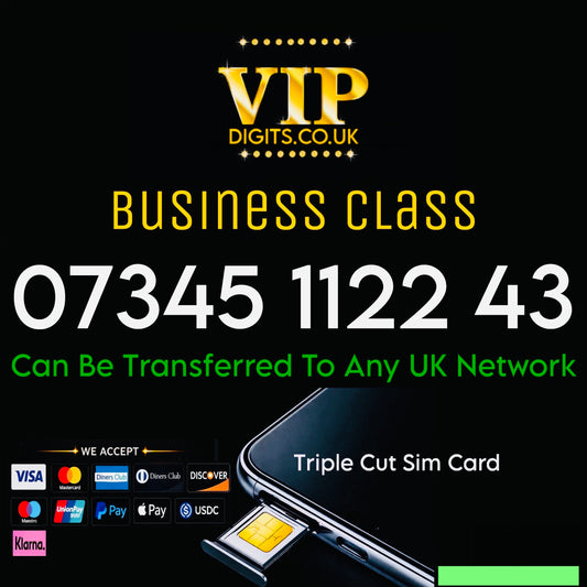 Premium Diamond Mobile Numbers – VIP & Special Fancy Numbers Gold | 07345 1122 43