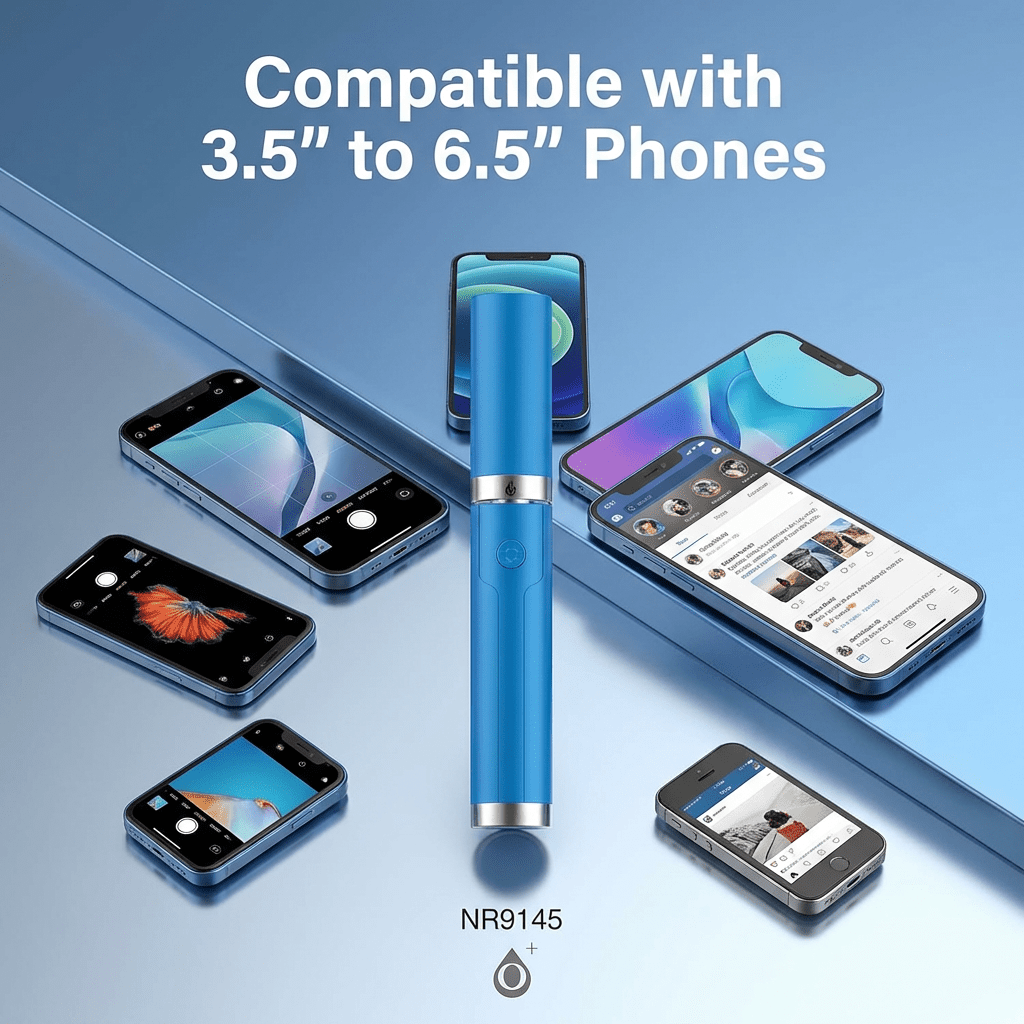 Selfie Stick Monopod - Telescopic Wired Mobile Phone Holder, 3.5mm Jack Handle Photos | Ready To Use Just Connect To Phone