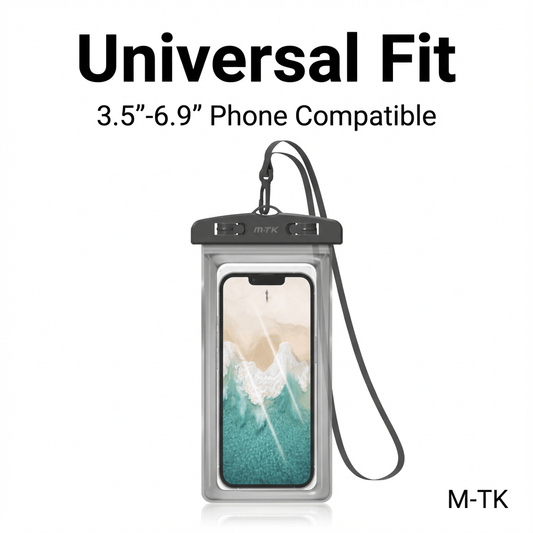 M·TK Phone Pouch, 7-inch Phone Case for Swimming, Travel, Beach Trips, Snorkelling, Kayaking, Underwater Case for Smartphone