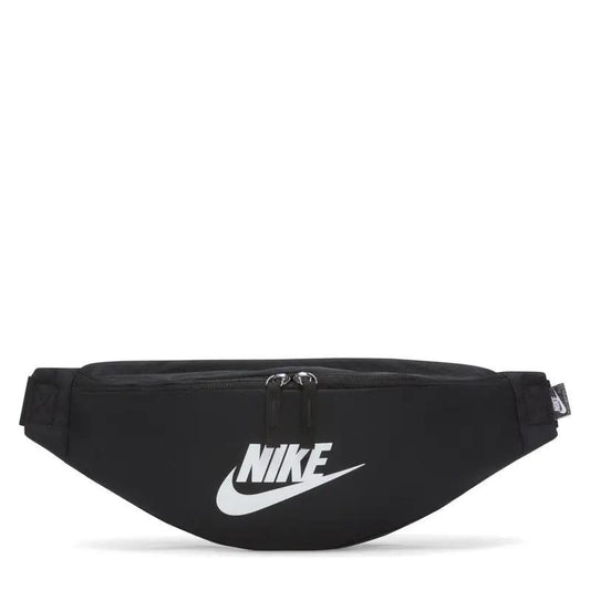 Nike Heritage Men'S & Women'S Casual Bum Bag - Adjustable Strap, Large Capacity, Black, Perfect for Outdoor Sports & Travel, Holds Phone, Wallet, and Essentials, Travel Bag