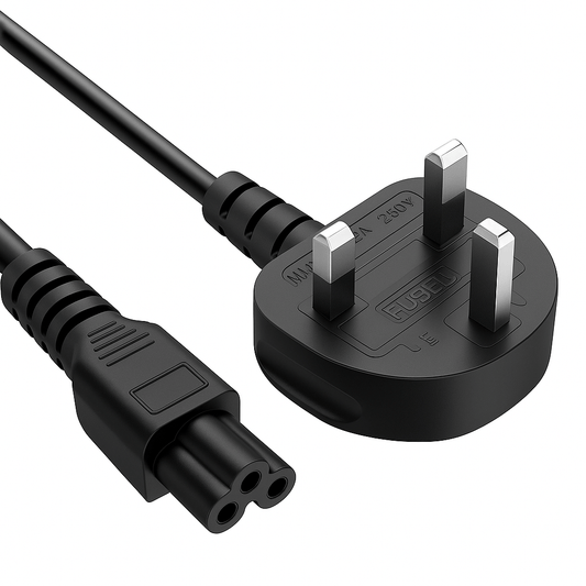 Cloverleaf 3-Pin Power Cable – Secure Fit for Computers And Electronics