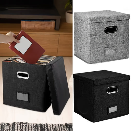 Storage Box for Vinyl Records, Stylish and Functional, Complete with Lids and Handles