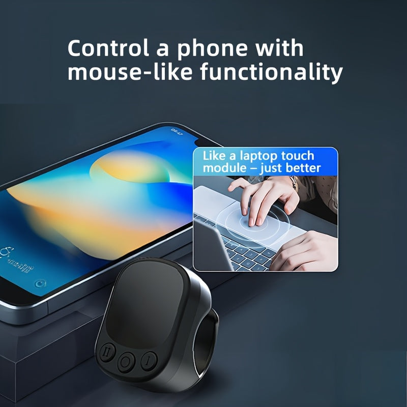 New mobile touch screen remote control, multifunctional short video scrollbar, ring shaped touch screen e-book page flipping device, supports mobile shutter controller, wireless mobile phone and tablet mouse